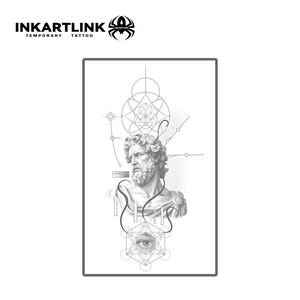 INKARTLINK - Pegatina de Tatuaje para el Cuerpo, Pegatina de Tatuaje de Papel, Flor de Dalia Negra y Gris, Resistente al Agua, Ecológica, de Larga Duración, 15 Días - Product Image 3