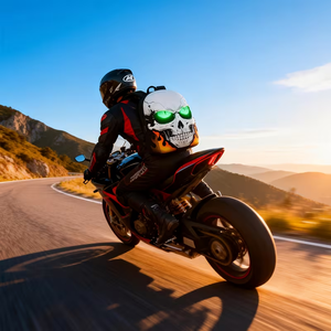 Mochila de Motocicleta con Luz LED de Calavera, <span class=keywords><strong>Impermeable</strong></span>, para Viajes, para Portátil, para Hombres y Mujeres, Venta al Por Mayor - Product Image 2