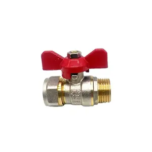 China Supplier 1/2*16 Thread Brass Forged Ball Valve Aluminum Plastic Pipe Fittings Ball Valve for Water