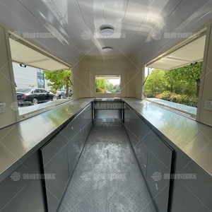 Remorque de service alimentaire mobile multifonctionnelle en acier galvanisé, cadre résistant <span class=keywords><strong>à</strong></span> la rouille, conception <span class=keywords><strong>à</strong></span> 4 roues, certifiée DOT CE pour l'extérieur - Product Image 6