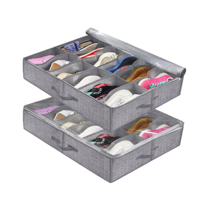 מחסן נעליים יציב אחסון נעליים עם מכסה ברור ארון אחסון לסלון - Product Image 1