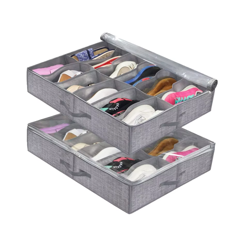 Sturdy Underbed Shoe Storage Organizer with