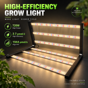 Lampe de culture LED pour serre 720W 110-277V Spectre complet Haute intensité PPFD Éclairage horticole commercial - Product Image 1