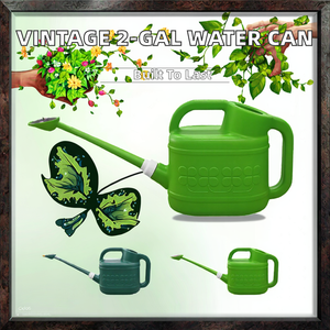 Arrosoir d'extérieur vintage moderne de 4 L avec bec long amovible, tête d'arrosage en acier inoxydable, fabriqué en plastique durable - Product Image 2