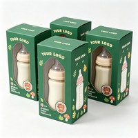Boîte d'emballage personnalisée en gros pour bouteille d'eau en verre, boîte portable sur mesure avec logo pour bouteille d'eau avec fenêtre en PVC