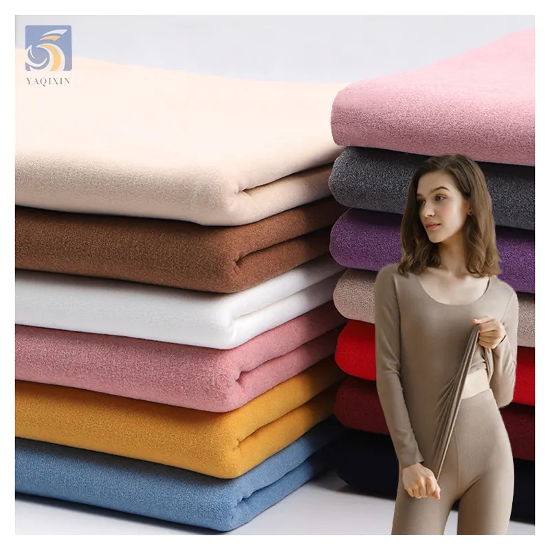 Wholesale Double-Sided Winter Fleece Hoodie Fabric 280gsm Heavyweight Cotton Polyester Fleece Fabric for Clothing