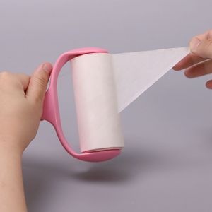 Portable Dual Purpose Pet Lint Remover Roller Fabric Brush Lint Roller And Sticky Retractable Tearing Cloth Lint Roller