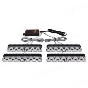 Nouvelle Mode 4X6 Voiture Led Grille Lumière Stroboscopique D'urgence <span class=keywords><strong>Télécommande</strong></span> Sans Fil Grill Signal Avertissement Clignotant Balise Ambulance Lampes - Product Image 6