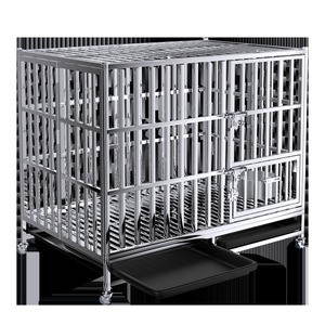 Stainless Steel Dog Crate-Large/Medium-Sized Compact Folding Rectangular Design Toilet Tray for Golden Retrievers Border <strong>Collies</strong> - Product Image 6