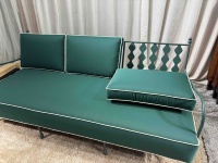 Canapé de jardin extérieur de luxe en acier inoxydable au design moderne pour villas et patios – Canapés de jardin en acier inoxydable pour le loisir