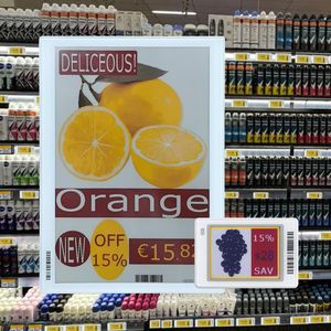 Etiqueta de Precio Digital de Cuatro Colores con Tinta Electrónica, Sistema ESL de 1.8 Pulgadas, Etiqueta Electrónica para Estantes de Supermercado - Product Image 1