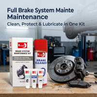 Kit d'entretien complet du système de freinage Kasder, spray nettoyant automobile, pâte lubrifiante pour véhicules, combo anti-grincement pour étriers de frein à disque