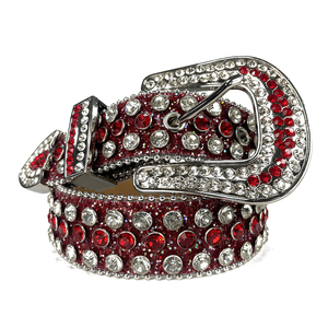 Custom 1.5 Inch Wide Western Cowgirl Red Bling Bling Shiny Crystal <strong>Belt</strong> <strong>Women</strong> Wedding Full Rhinestone Studded <strong>Belts</strong> <strong>for</strong> <strong>Dress</strong> - Product Image 2