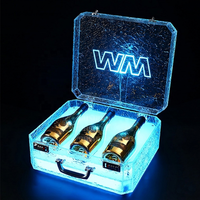Support de Bouteille de Vin LED en Acrylique Réutilisable avec Logo Personnalisé pour Boîte de Nuit VIP – Présentoir Portable et Durable pour Bar