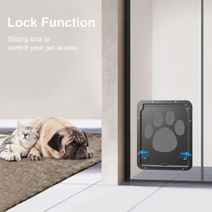 <span class=keywords><strong>Porte</strong></span> pour animaux <span class=keywords><strong>de</strong></span> compagnie à verrouillage magnétique Écran coulissant automatique ABS durable pour chats et chiens - Product Image 5