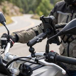 Support de navigation robuste pour <span class=keywords><strong>moto</strong></span> avec bras d'extension, adaptateur de fixation réglable et support stable pour support de téléphone de <span class=keywords><strong>moto</strong></span> - Product Image 5