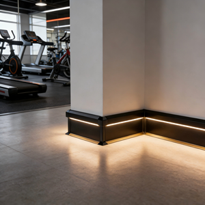 <span class=keywords><strong>Plinthe</strong></span> en aluminium moderne avec éclairage LED, <span class=keywords><strong>plinthe</strong></span> en métal avec lumières LED, plinthes en aluminium - Product Image 1