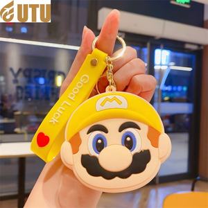 Mignon dessin animé Mario porte-monnaie accessoires poupée pendentif porte-clés petit cadeau en gros-F - Product Image 4