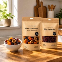 Kraftpapieren staande pouch voor gedroogd fruit, noten, biologisch afbreekbare heatseal zak, Doypack, Mylar zak, verpakkingszak met venster