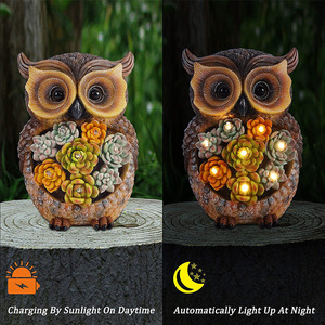 Lampade solari da esterno in resina a forma <span class=keywords><strong>di</strong></span> animali, ornamenti a forma <span class=keywords><strong>di</strong></span> gufo per prato e giardino, personalizzabili in base a <span class=keywords><strong>disegni</strong></span> o modelli forniti. - Product Image 3