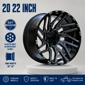 Jantes en alliage concaves profondes 20 22 pouces 5x5 5x5.5 6x135 6x139.7 pour Wrangler F150 Ranger <span class=keywords><strong>Bronco</strong></span> Ram 1500 Silverado GMC Sierra H2 - Product Image 1