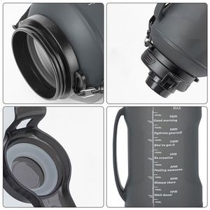 Bouteille d'eau pliable en silicone avec paille pour adultes, livraison rapide - Product Image 2