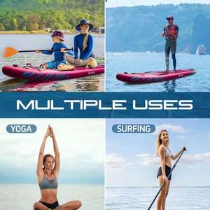 ขนาดใหญ่พิเศษและมั่นคง |   <span class=keywords><strong>SUP</strong></span> 350 กระดานแพดเดิลบอร์ดแบบเป่าลมขนาดกว้าง สำหรับเล่นเซิร์ฟและกีฬาทางน้ำ - Product Image 5