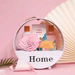 2020 new valentines day gift oem design rose scent home shape white handle basket beauty personal care