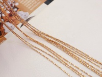 Collier Cœur en Or Jaune 18 carats de 50 cm de Haute Qualité pour Femme, Chaîne en Or Massif pour Pull, Idéal pour Cadeaux et Mariages