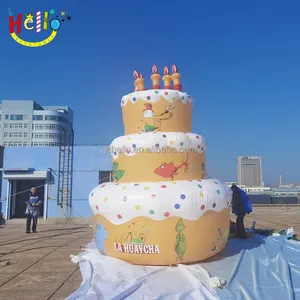 Company celebration event inflatable air cake balloon blow up inflatable birthday cake