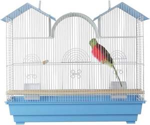 Vente en gros de petites cages à oiseaux colorées <span class=keywords><strong>Cage</strong></span> à <span class=keywords><strong>triple</strong></span> toit pour perroquet calopsitte pour la reproduction - Product Image 5