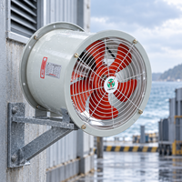 Ventilateurs axiaux IP55 anti-poussière et anti-humidité, ventilateur de conduit axial 380 mm 380 V pour entrepôts côtiers et projets d'évacuation extérieure