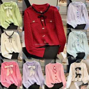 <span class=keywords><strong>Cardigan</strong></span> Invernale da <span class=keywords><strong>Donna</strong></span> alla Moda con Bottoni, <span class=keywords><strong>Giacca</strong></span> Lavorata a Maglia Spessa con Collo Finto e Maniche Lunghe a Lanterna - Product Image 4