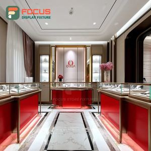 Fabricante de Vitrinas de Joyería de Lujo Personalizadas, Vitrina de Centro Comercial con Panel de Vidrio Templado - Product Image 5