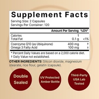 Complément Alimentaire Premium CoQ10 400mg avec Oméga 3, 240 Capsules Végétariennes pour une Nutrition Quotidienne