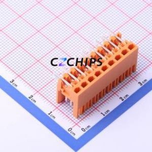 KF2EDGER-3.5-2*9P Plug-in Terminal Block Bent Lead Through Hole,P=3.5mm Connector Board-to-Board / Socket Open 2x9P 3.5mm Orange - Product Image 2