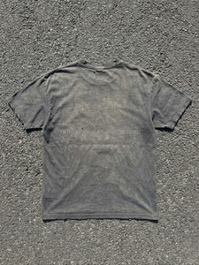 T-shirt gris délavé effet vintage, coupe ajustée, t-shirt en coton personnalisé vieilli, t-shirt ample, t-shirt en coton surdimensionné pour hommes - Product Image 2