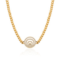 Ensemble de bijoux MIRADIA en or 18 carats Cuba chaîne Bracelet Collier cercle diamant enroulement spirale en acier inoxydable Ensemble de boucles d'oreilles Bracelet