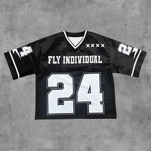 Camiseta deportiva de gran tamaño para hombre, con estampado de letras, de nailon, transpirable, con cuello en V, para gimnasio, personalizada - Product Image 1