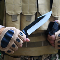 Couteau tactique de camping personnalisable Bochen, lame en acier inoxydable, manche en plastique, qualité DIY pour la survie en plein air et la chasse