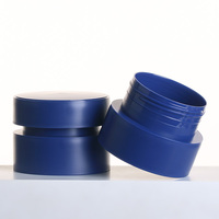 Pot rond de 85g pour crème et gel à ongles, pot bleu, couvercle en plastique givré pour pots, vente en gros