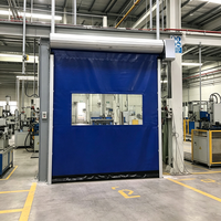 Puertas Enrollables Automáticas de Alta Velocidad, Puerta Rápida Industrial, Puerta Enrollable de PVC Resistente, Puerta con Cierre Automático Autorreparable para Taller