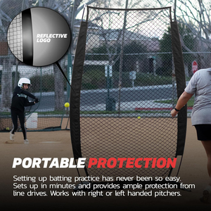 Filet de protection <span class=keywords><strong>sportif</strong></span> portable 4x7FT - Installation facile, base robuste, filet d'entraînement approuvé par les professionnels pour la pratique du baseball avec sac de transport - Product Image 4