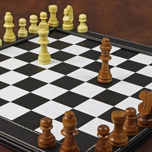 Logo personalizzato Popolare 2 In 1 Scacchi Gioco Da Tavolo Set Premium Cuoio DELL'UNITÀ di elaborazione di Dama Backgammon - Product Image 5