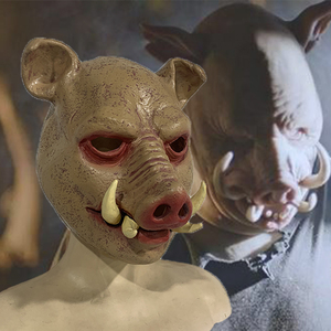Blood Honey Tusked Pigs Silk Face <strong>Mask</strong> <strong>Scary</strong> Horror Pig Head <strong>Mask</strong> for Cosplay and Carnival Party Made of Latex - Product Image 5