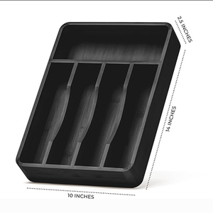Organizer <span class=keywords><strong>per</strong></span> utensili di bambù <span class=keywords><strong>per</strong></span> cassetti della cucina utensili da cucina vassoio regolabile posate porta posate gadget divisore di stoccaggio - Product Image 2