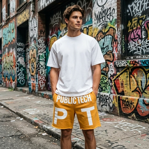 Private Label Manufacturer Custom Puff Print Mens Sweat <b>Shorts</b> Summer Elastic Waist Washed 100% Cotton Jogger Raw Edge <b>Shorts</b> - Product Image 3