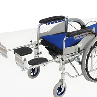 Fauteuil roulant inclinable léger 18,6 kg avec appui-tête et repose-jambes relevables pour les soins aux personnes âgées, les maisons de retraite, les hôpitaux et les infirmières