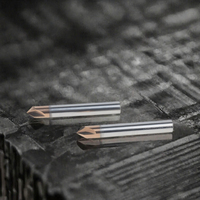 Fraise à chanfreiner en carbure Tiain, fraise à rainurer en V pour ébavurage d'angles et de bords, 3 dents, 60/90/120 HRC65, CNC, ODM, OEM