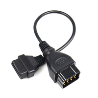 Adaptateur 12 broches vers 16 broches pour Renault, adaptateur de connecteur OBDII OBD 2 12 broches, câble d'extension de diagnostic OBD2 pour Renault